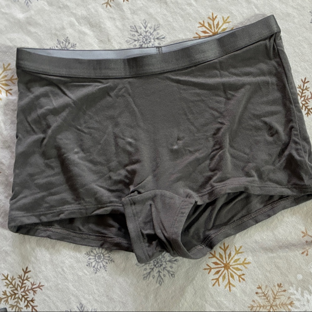 Quince Micromodal Boyshorts XS Gray. New. Washed. Never worn. 5 pair.